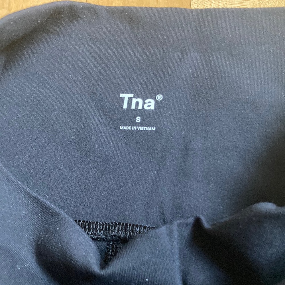 TNA Black Bike Shorts High-Waisted Stretch - Picture 3 of 3